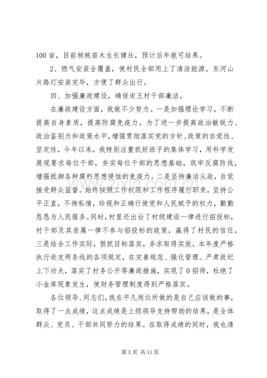 XX年上半年村党支部书记个人述职报告.docx_第3页