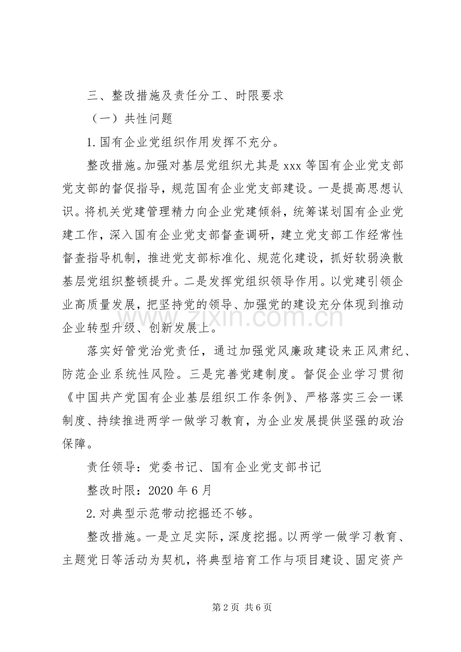 关于党(工)委书记抓基层党建述职评议反馈问题整改方案.docx_第2页