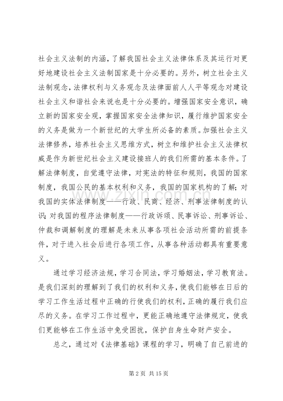 《法律基础》课学习心得.docx_第2页