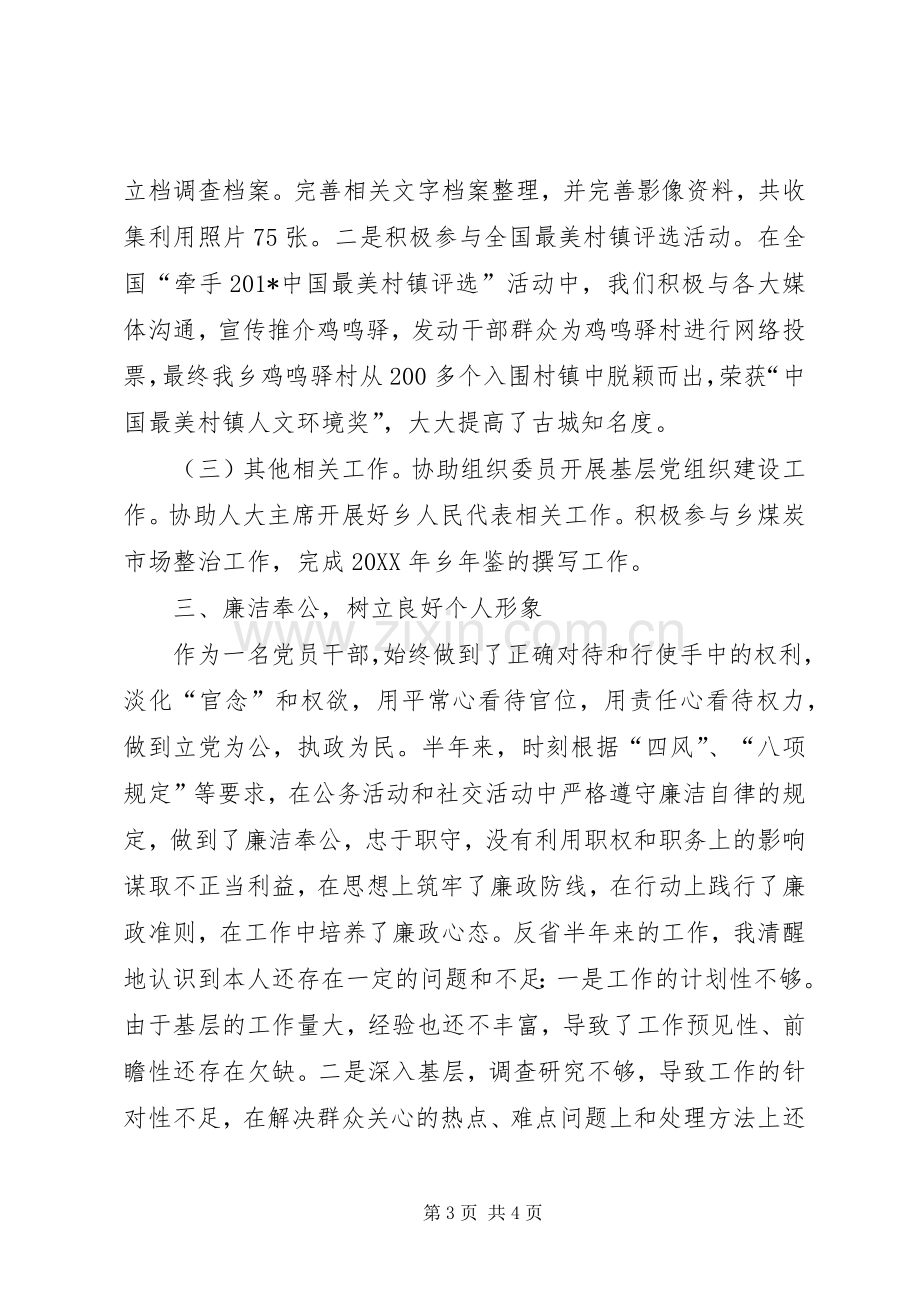 乡镇分管宣传工作领导个人述职述廉报告.docx_第3页