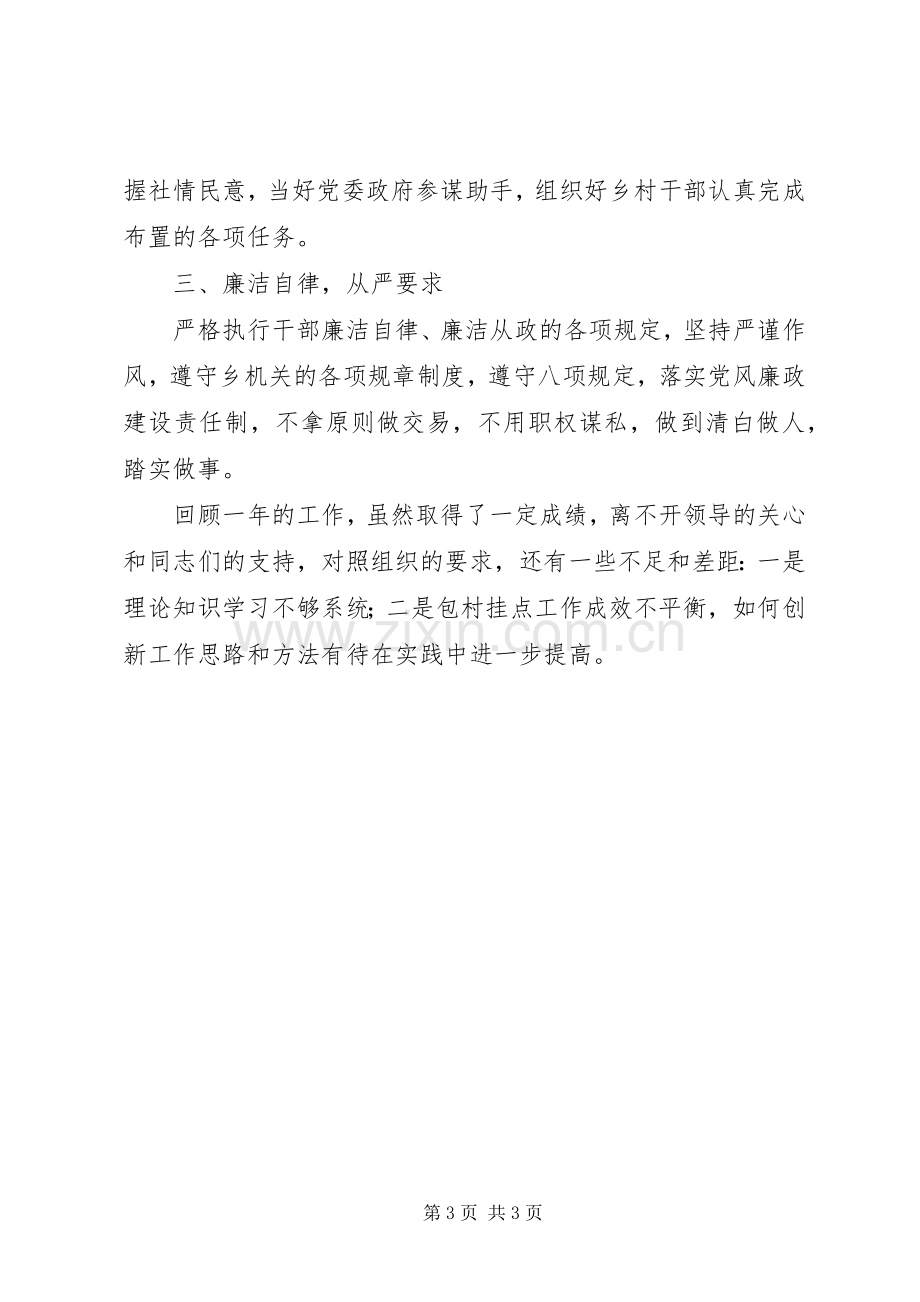 XX年副乡长个人述职报告.docx_第3页