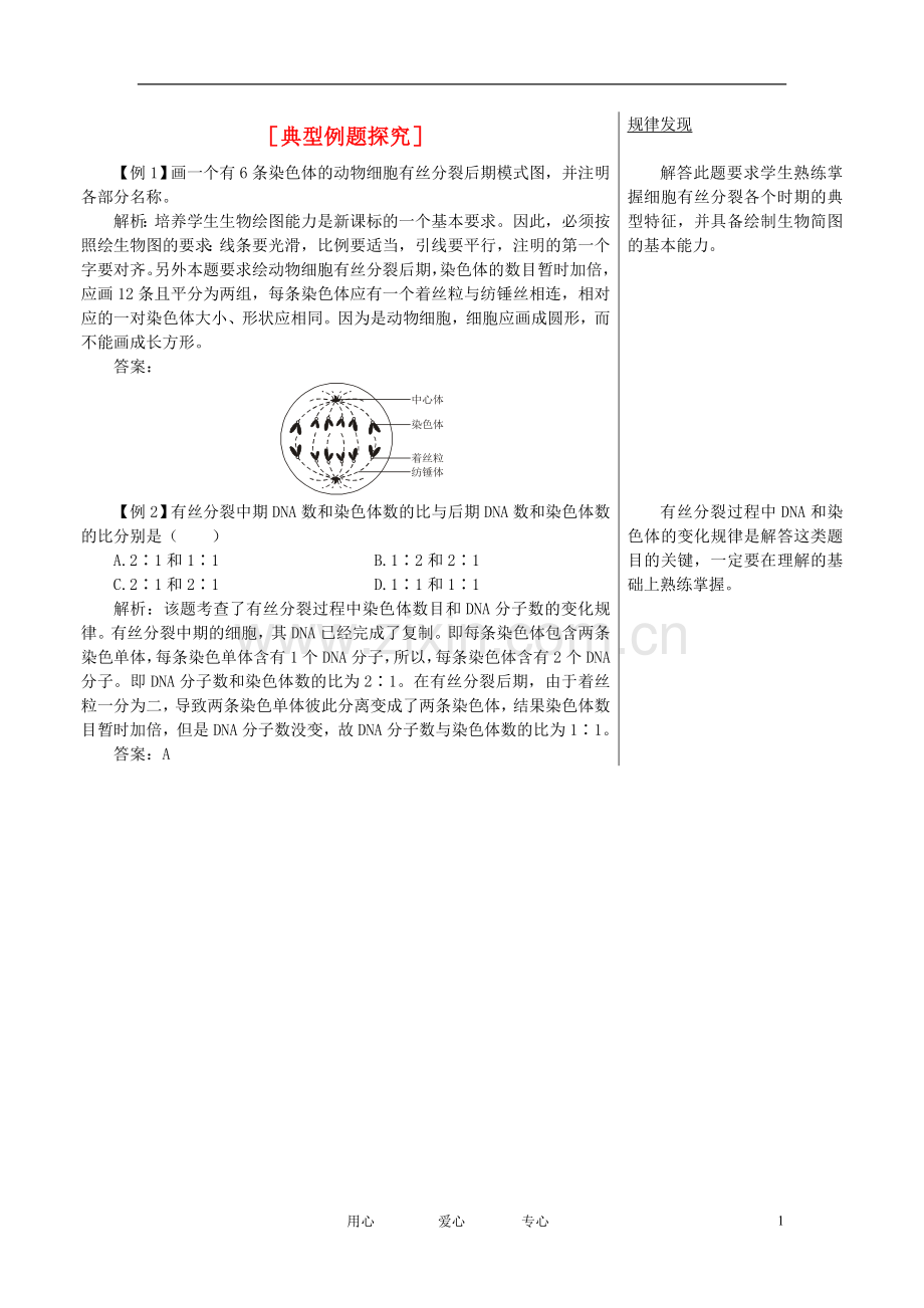 高中生物-典型例题探究-细胞增殖素材-苏教版必修1.doc_第1页