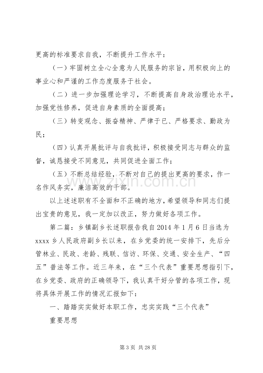 乡镇副乡长述职报告(多篇).docx_第3页