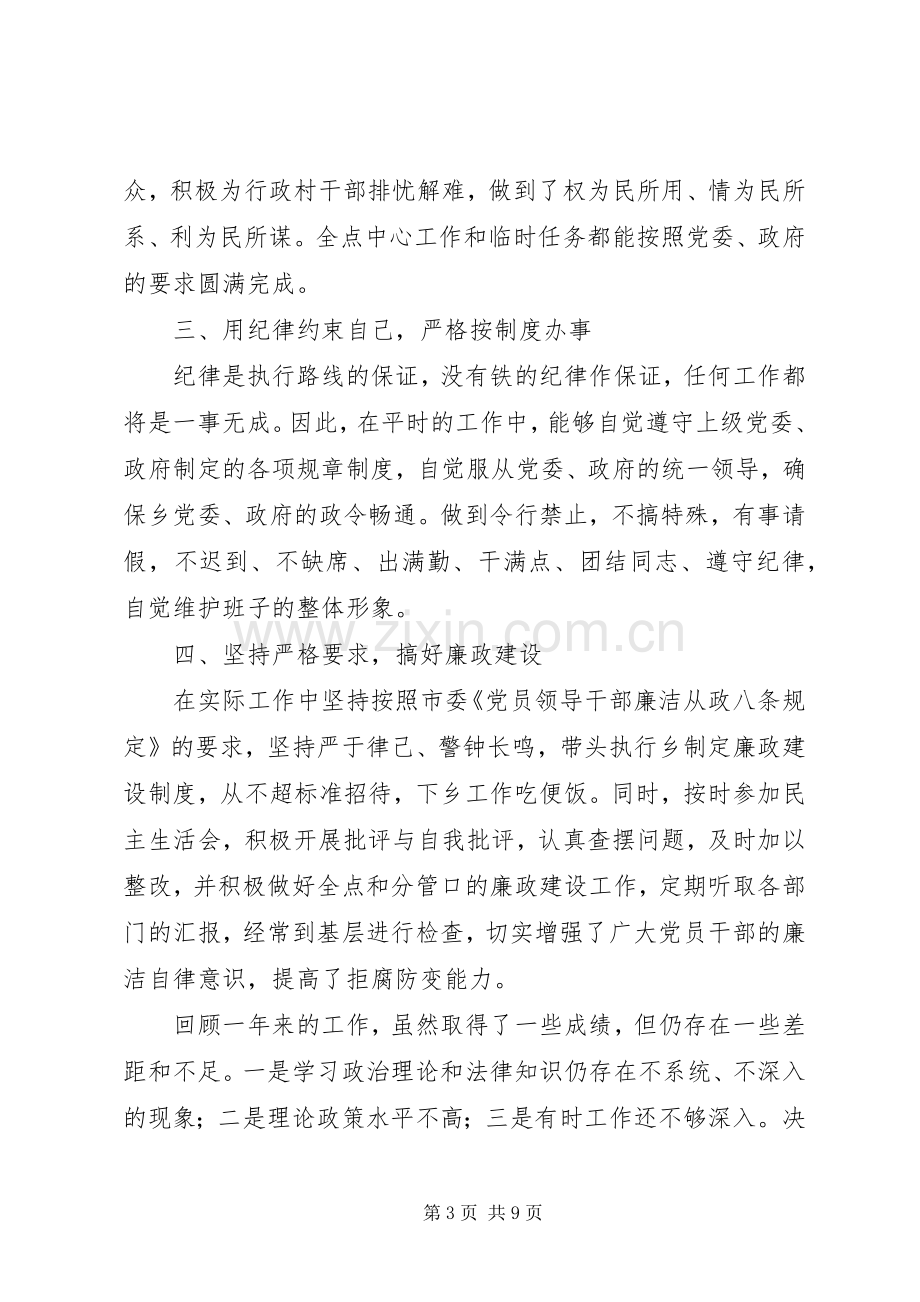 乡镇领导班子成员的述职述廉报告.docx_第3页