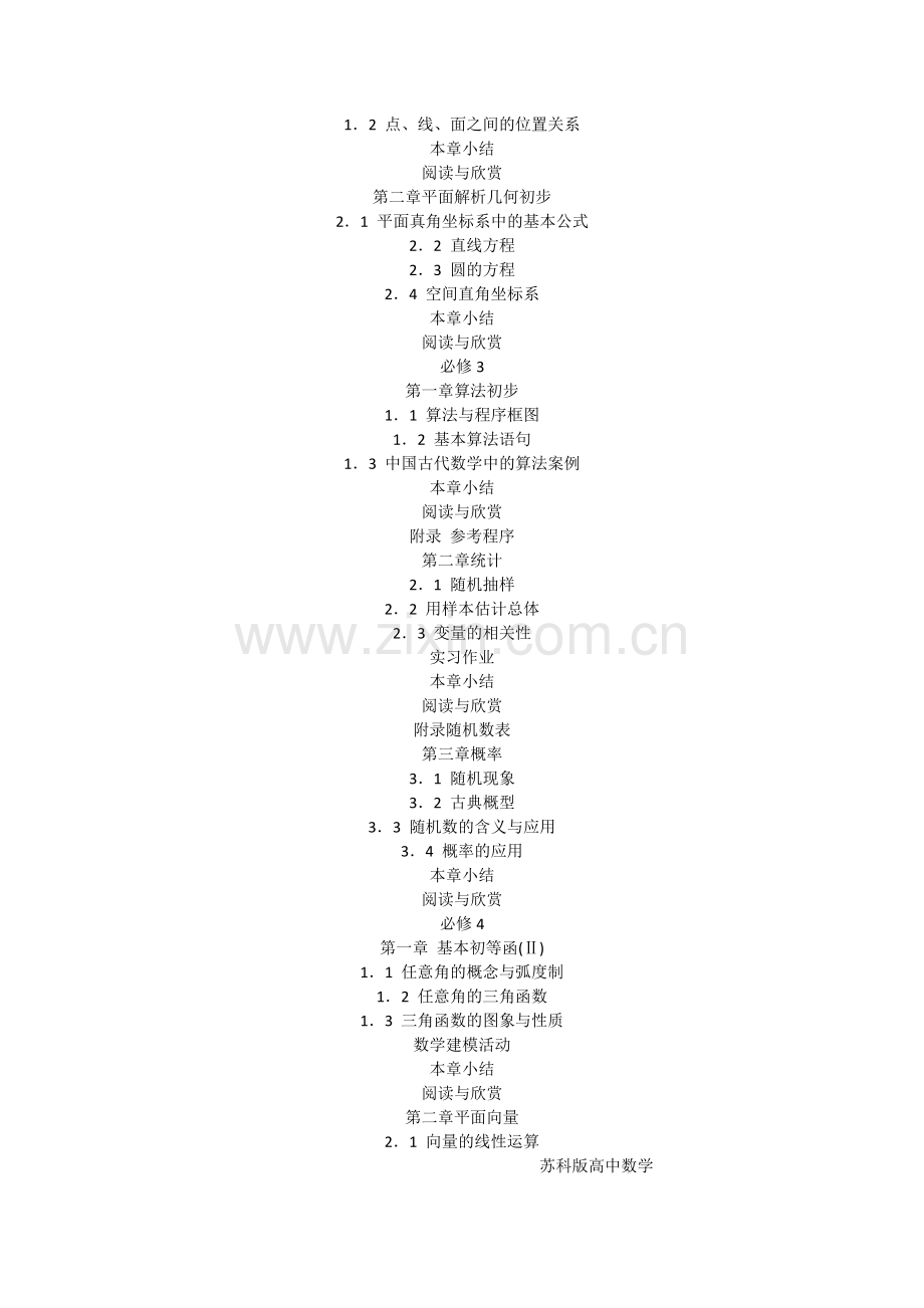 高中数学各版本新教材目录体系比较.doc_第3页