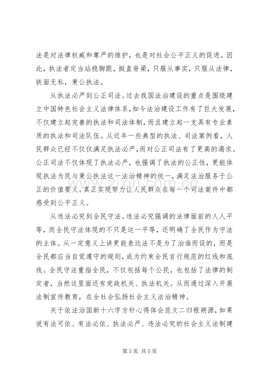 关于依法治国新十六字方针心得体会.docx_第3页