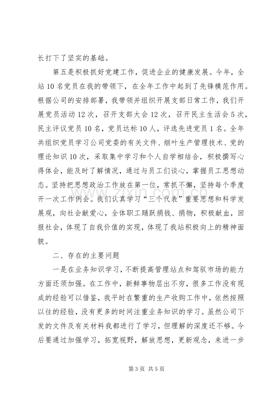 烟站站长年度述职报告.docx_第3页