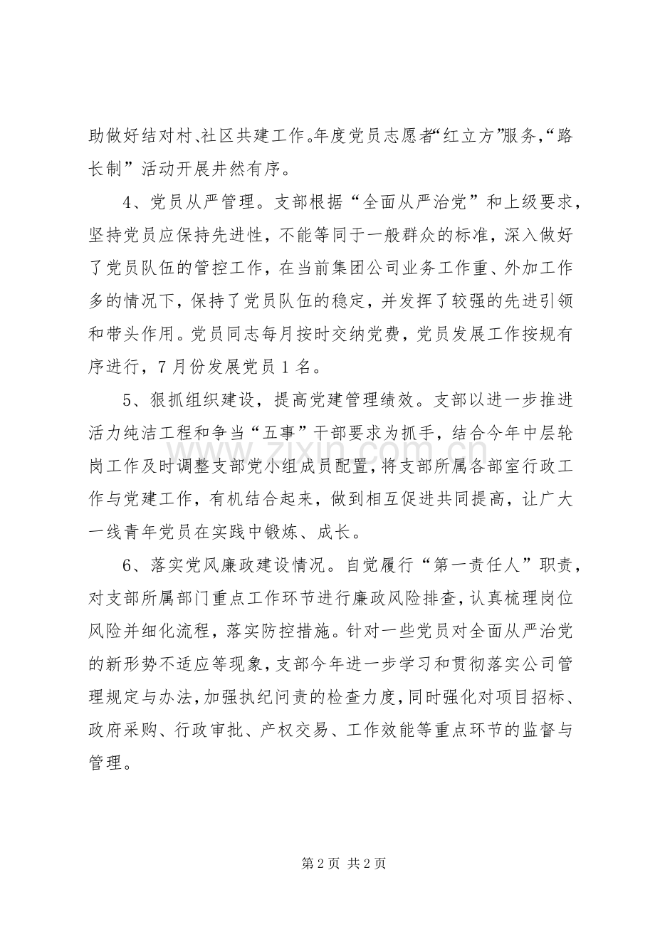 公司综合党支部书记抓党建工作述职报告.docx_第2页