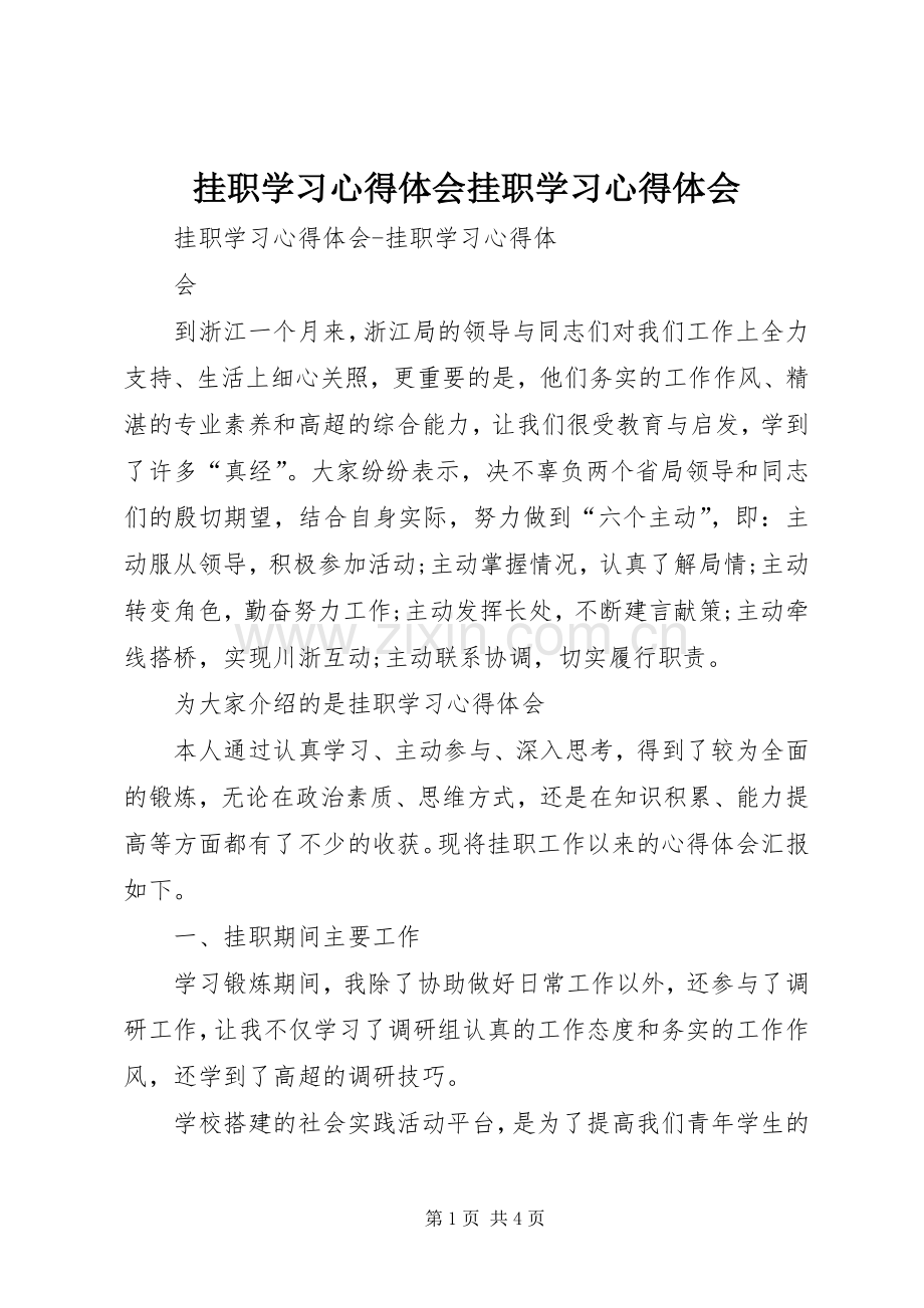 挂职学习心得体会挂职学习心得体会.docx_第1页