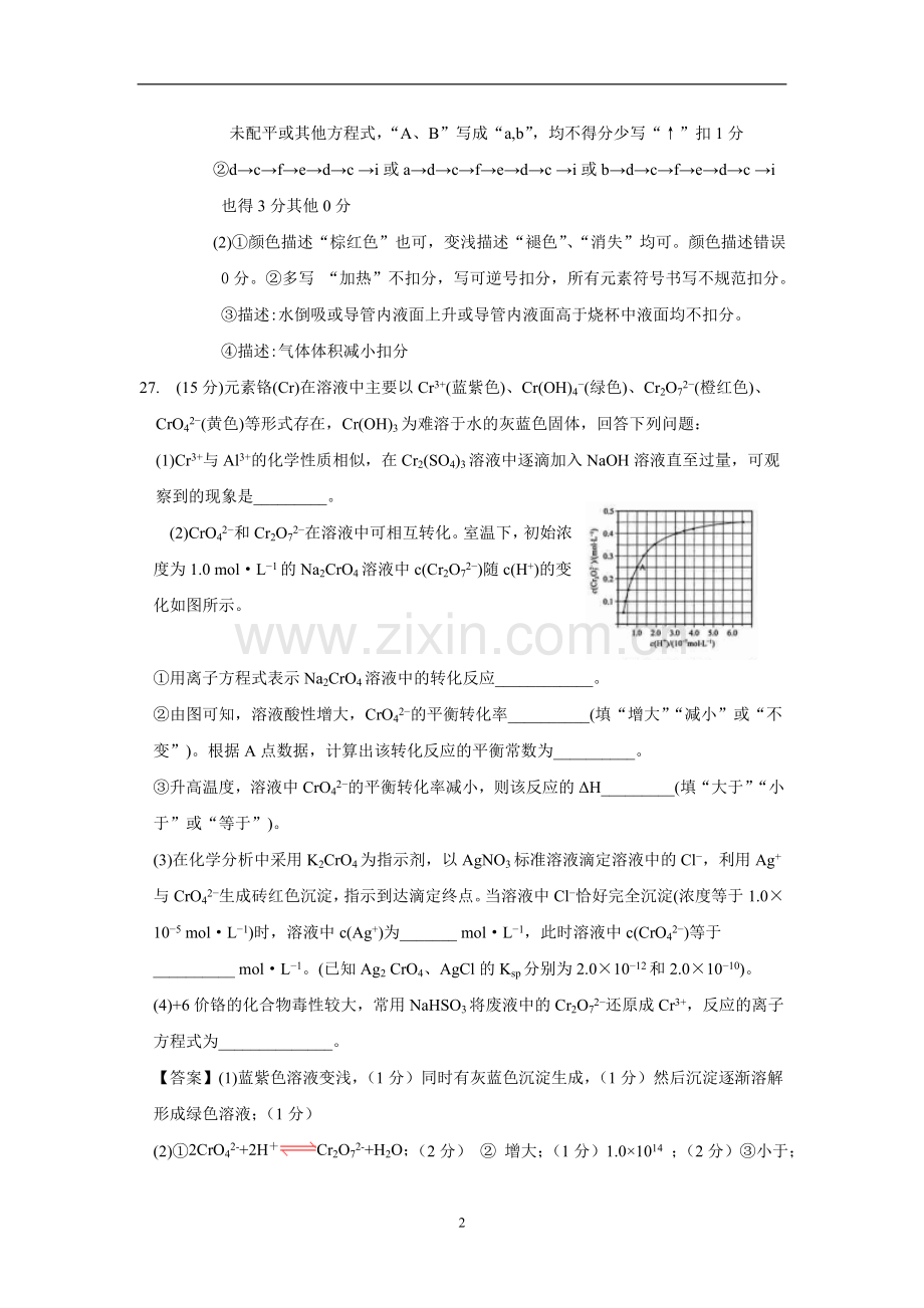 2016全国1卷理综化学试题(评分细则).doc_第2页