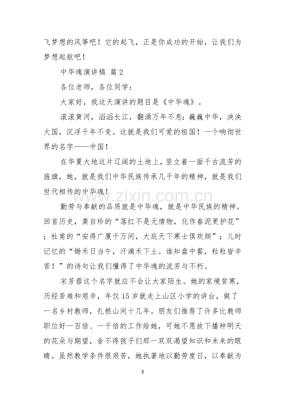 有关中华魂演讲稿范文汇编六篇.docx_第3页