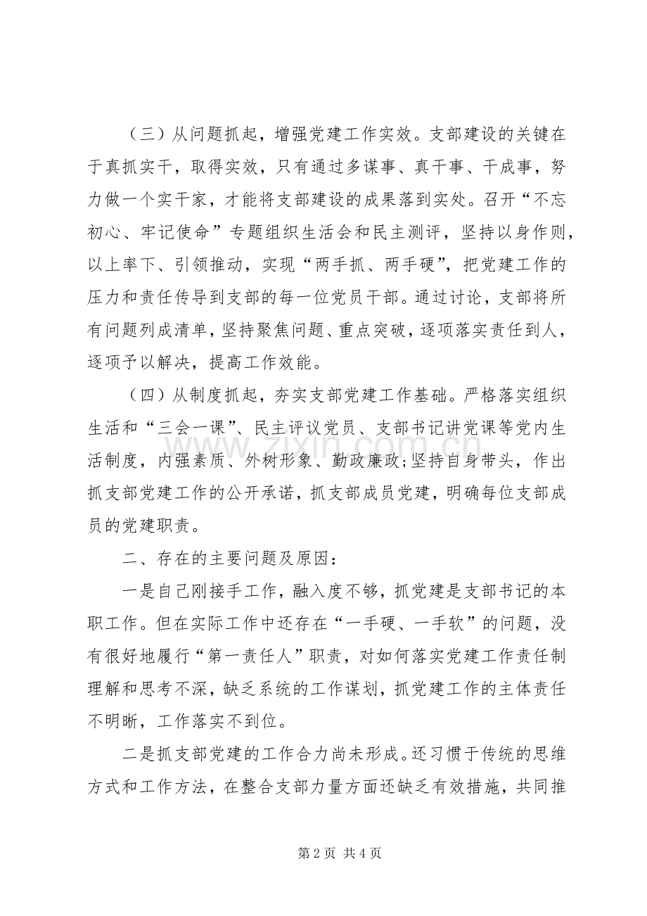 XX年党支部书记党建述职报告.docx_第2页