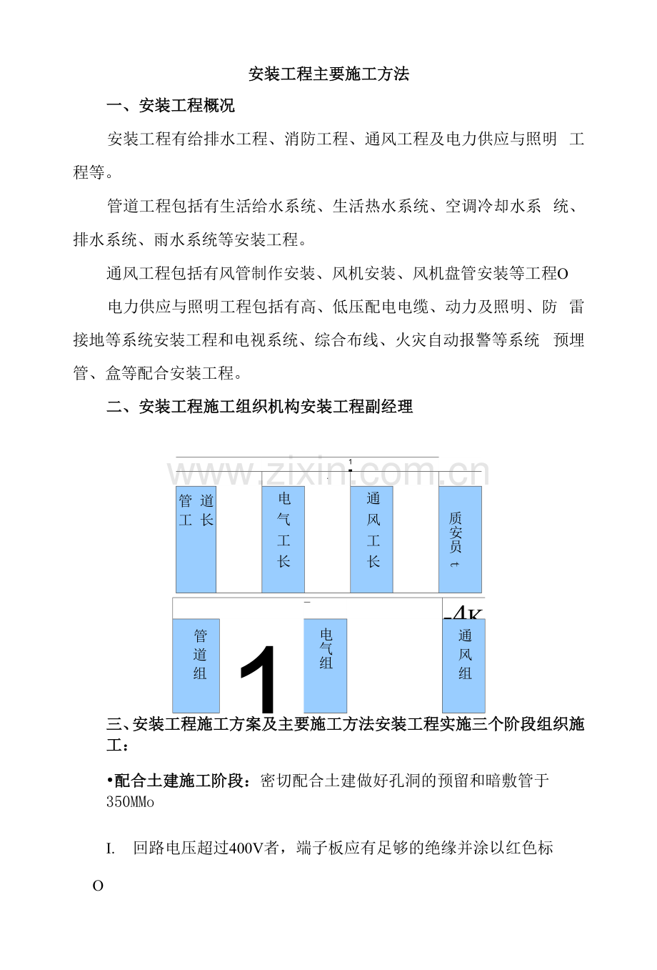 安装工程主要施工方法.docx_第1页