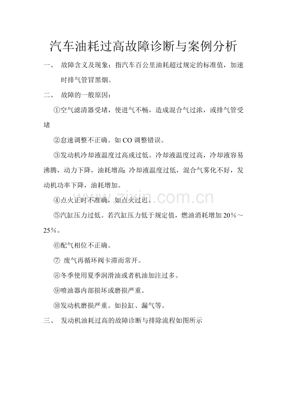 汽车油耗过高故障诊断与案例分析.doc_第1页