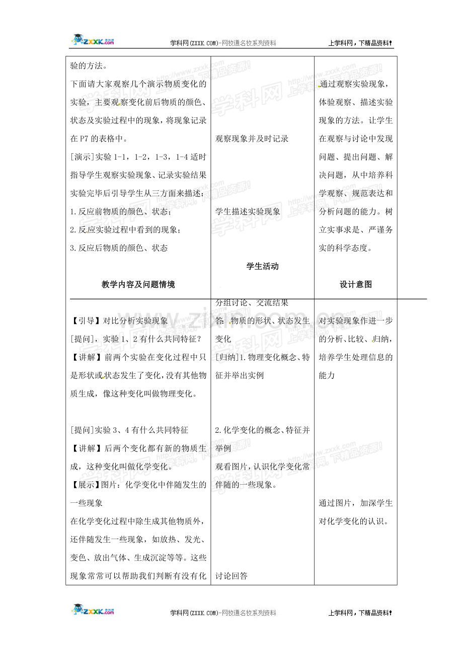 化学：1.1物质的变化和性质教案(人教新课标版九年级上).doc_第2页