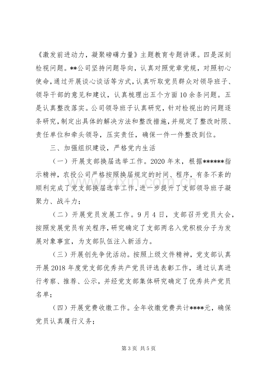 公司党支部书记履职情况述职报告.docx_第3页