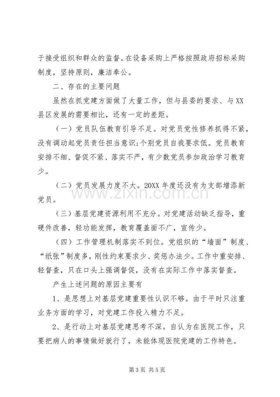 201X年度支部书记党建工作述职报告.docx_第3页