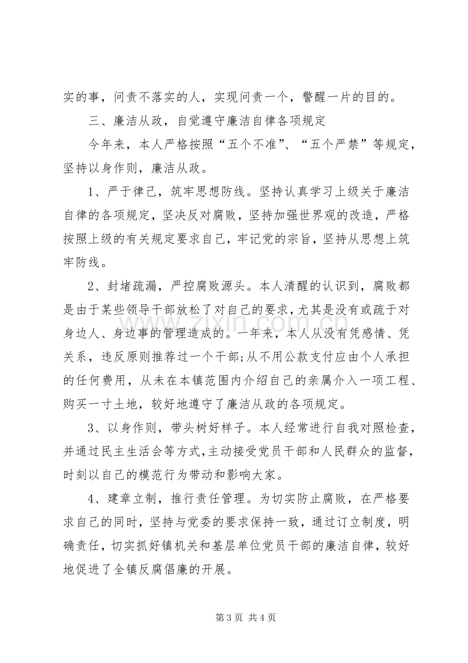 XX年乡镇纪委书记述职述廉报告.docx_第3页