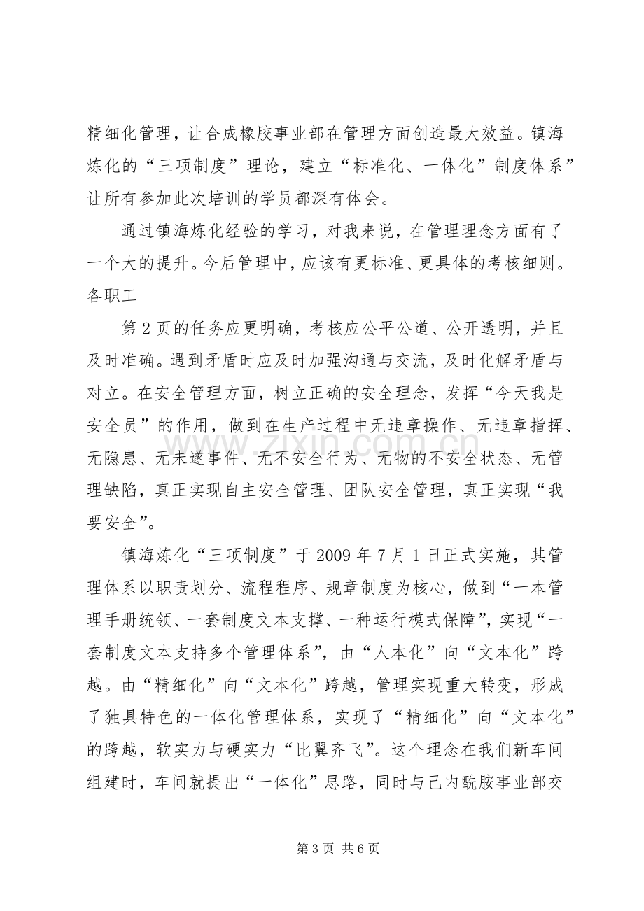 学习镇海炼化经验心得体会.docx_第3页