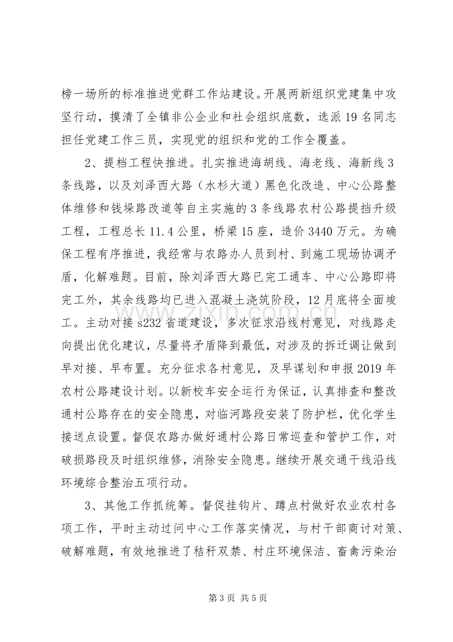 乡镇组织委员XX年个人总结与述职报告.docx_第3页