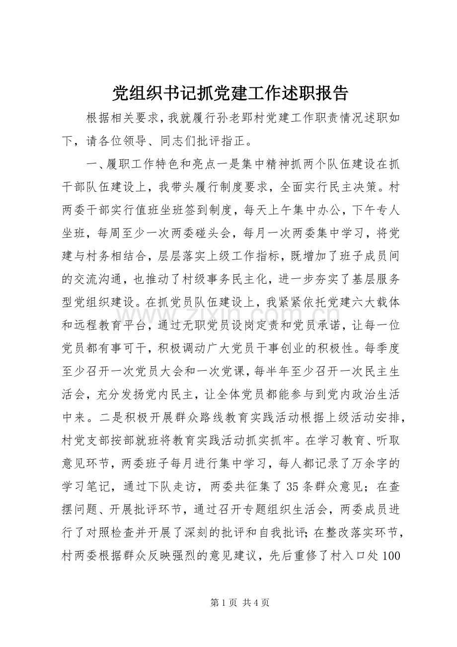 党组织书记抓党建工作述职报告.docx_第1页