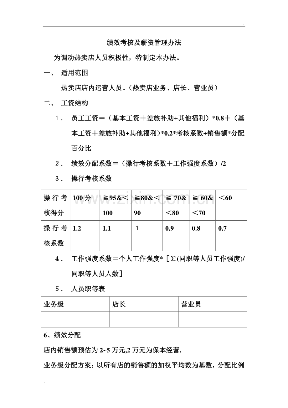 绩效考核及薪资管理办法.doc_第1页