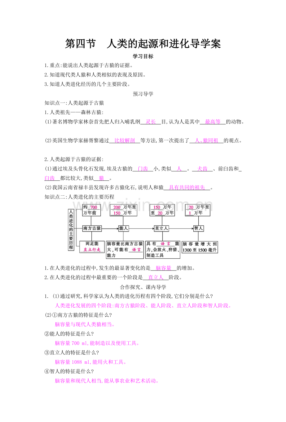 第四节人类的起源和进化.doc_第1页