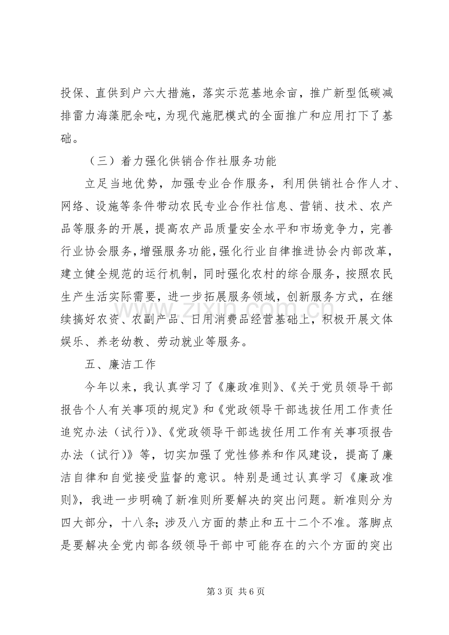 供销社领导干部述职述廉报告.docx_第3页