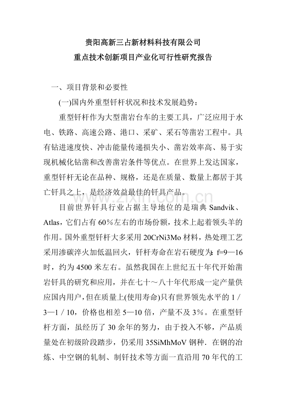 新型重型钎杆产业化生产线建设.doc_第2页