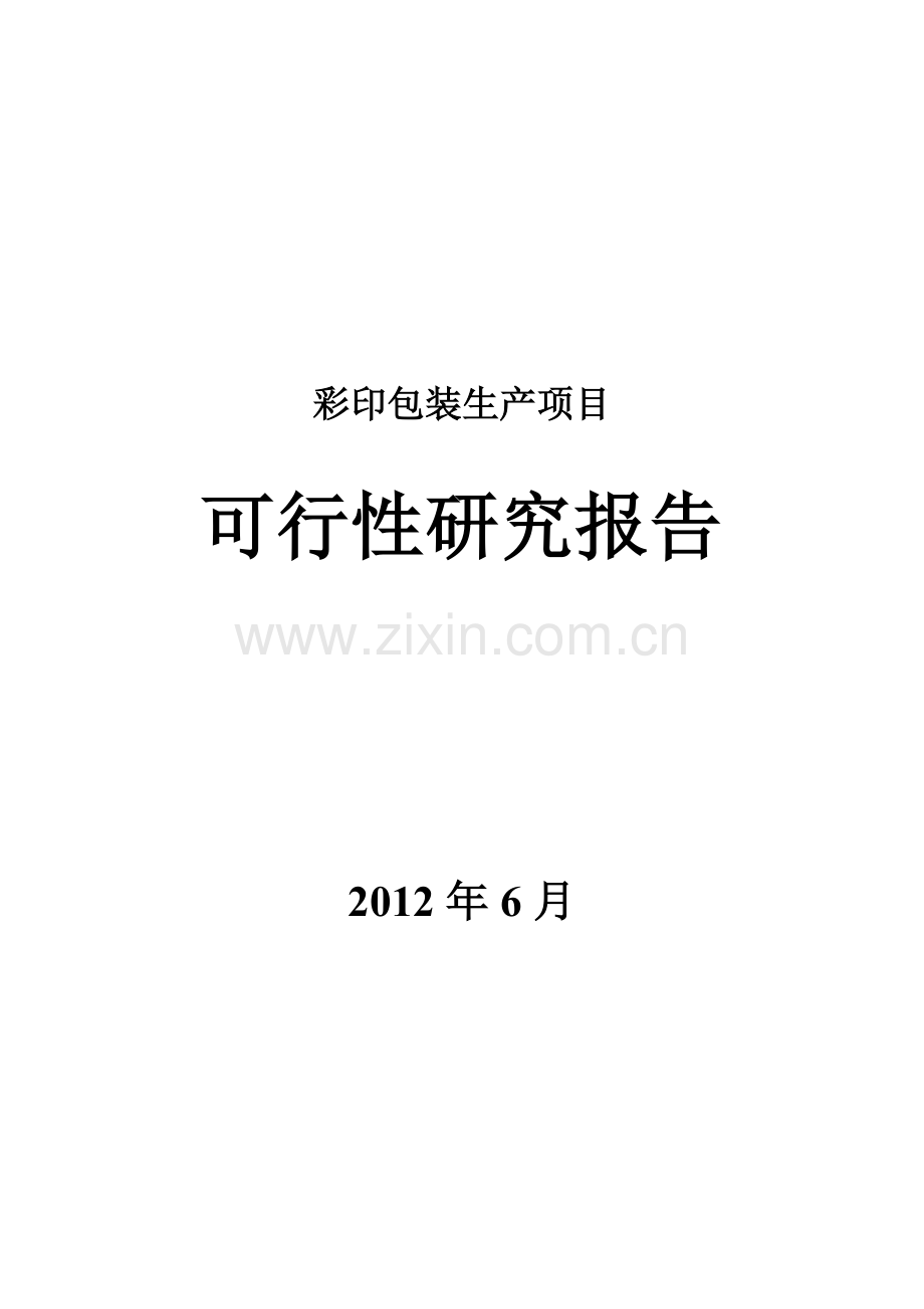 彩印包装生产项目可行性研究报告.docx_第1页