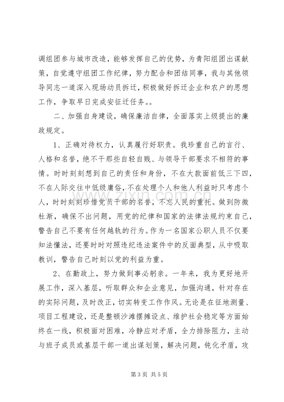 XX年挂职领导述职述廉报告范文.docx_第3页