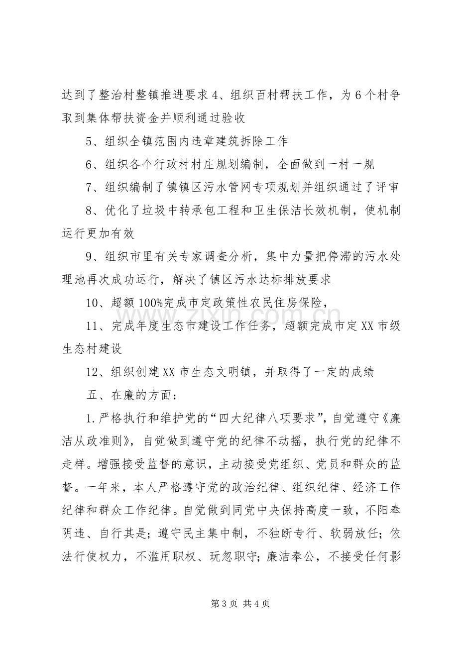 副镇长年度廉洁从政述职述廉汇报.docx_第3页