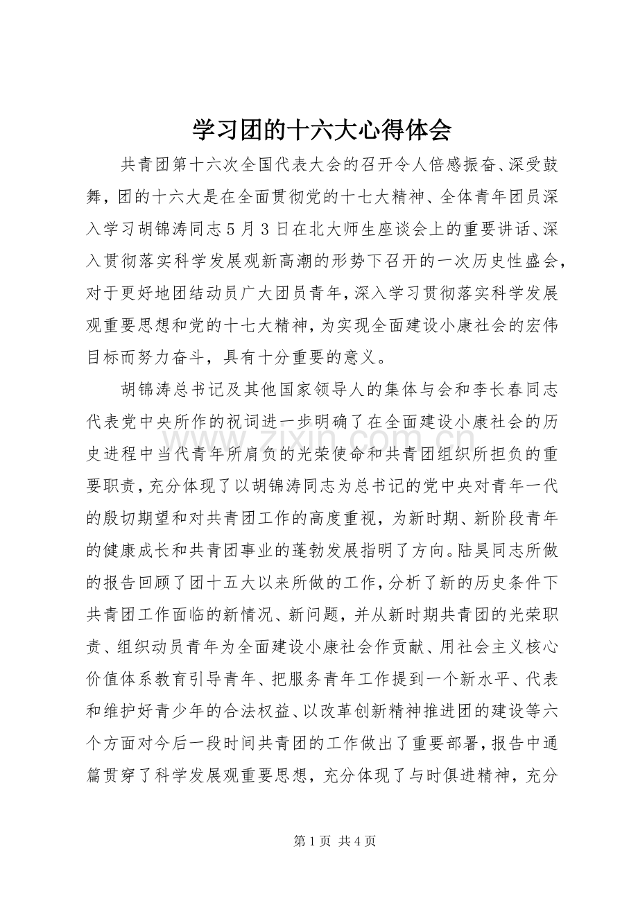 学习团的十六大心得体会.docx_第1页