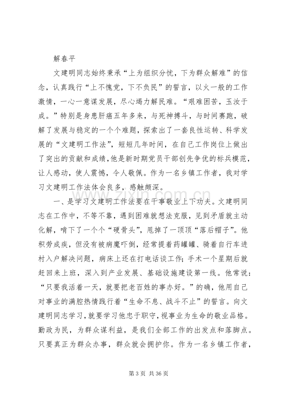 初任公务员学习文建明工作法心得体会.docx_第3页