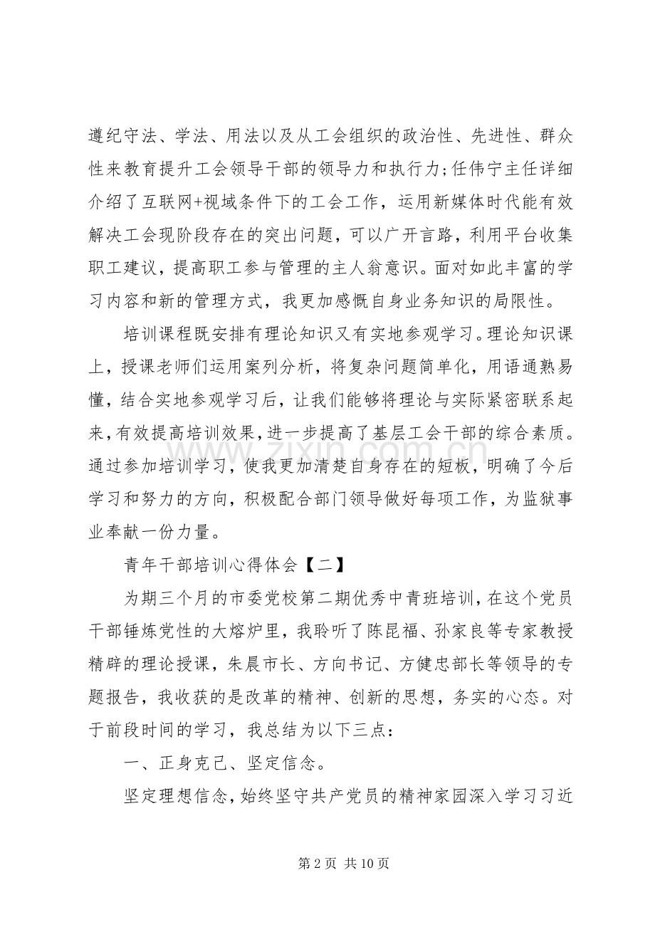 关于青年干部培训心得体会4篇.docx_第2页