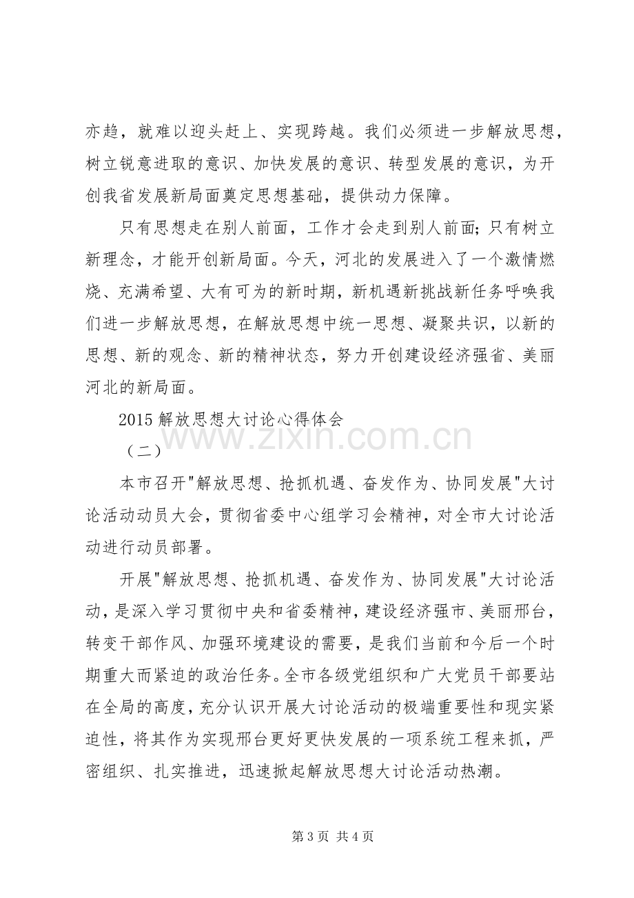 20XX年解放思想大讨论心得体会.docx_第3页