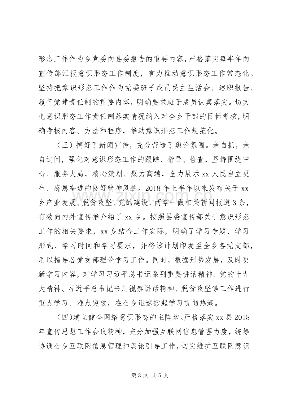 20XX年抓意识形态工作述职报告(落实意识形态工作责任制述职报告).docx_第3页