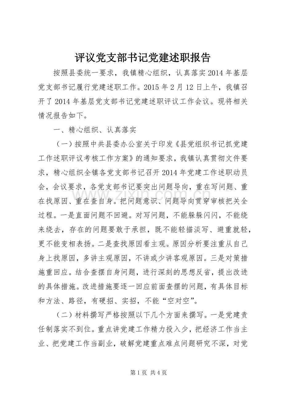 评议党支部书记党建述职报告.docx_第1页