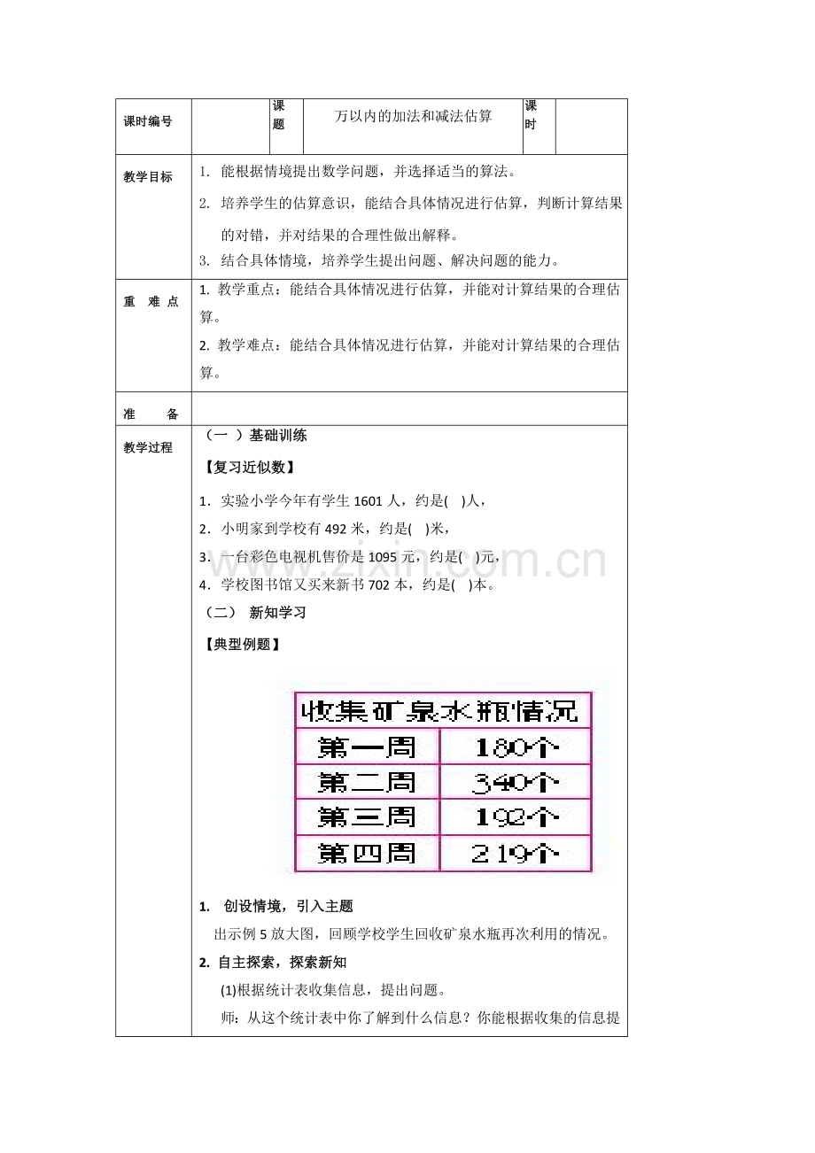 万以内的加法和减法估算.doc_第1页