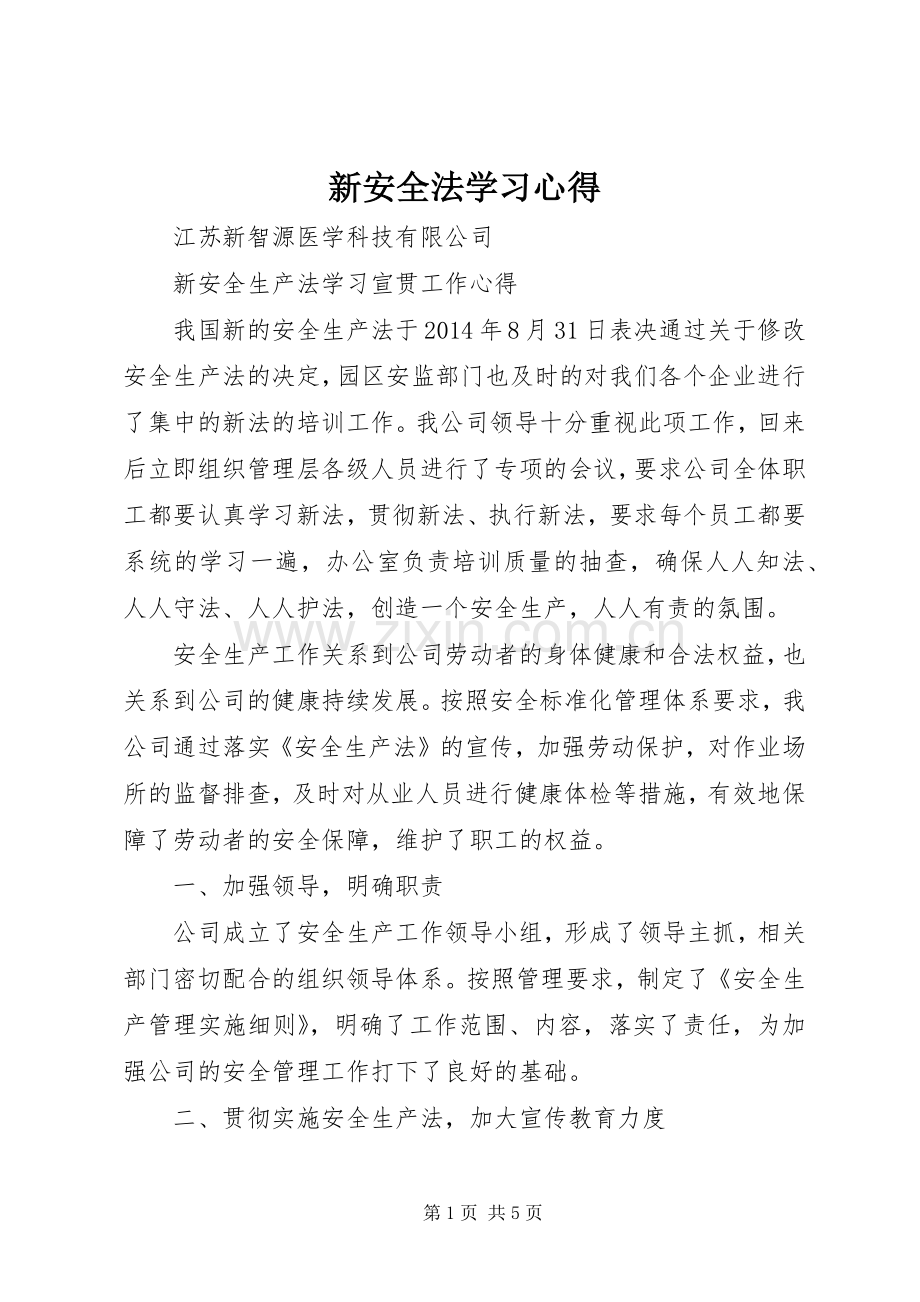 新安全法学习心得.docx_第1页