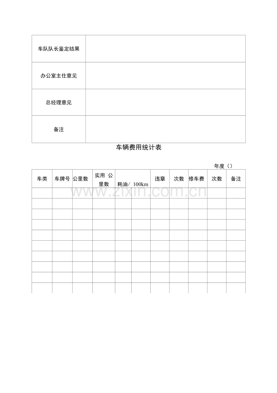 车辆维修申请单、车辆费用统计表.docx_第2页