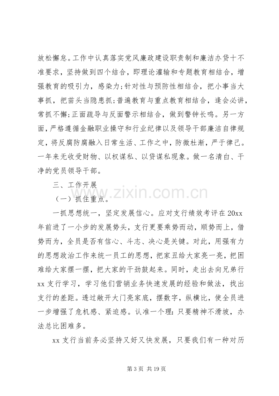 银行行长述职述廉报告范文.docx_第3页