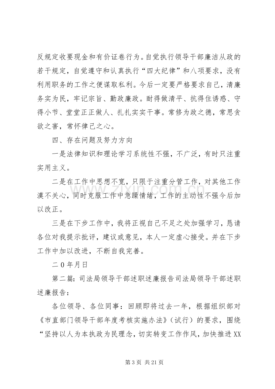 司法局领导干部述职述廉报告.docx_第3页