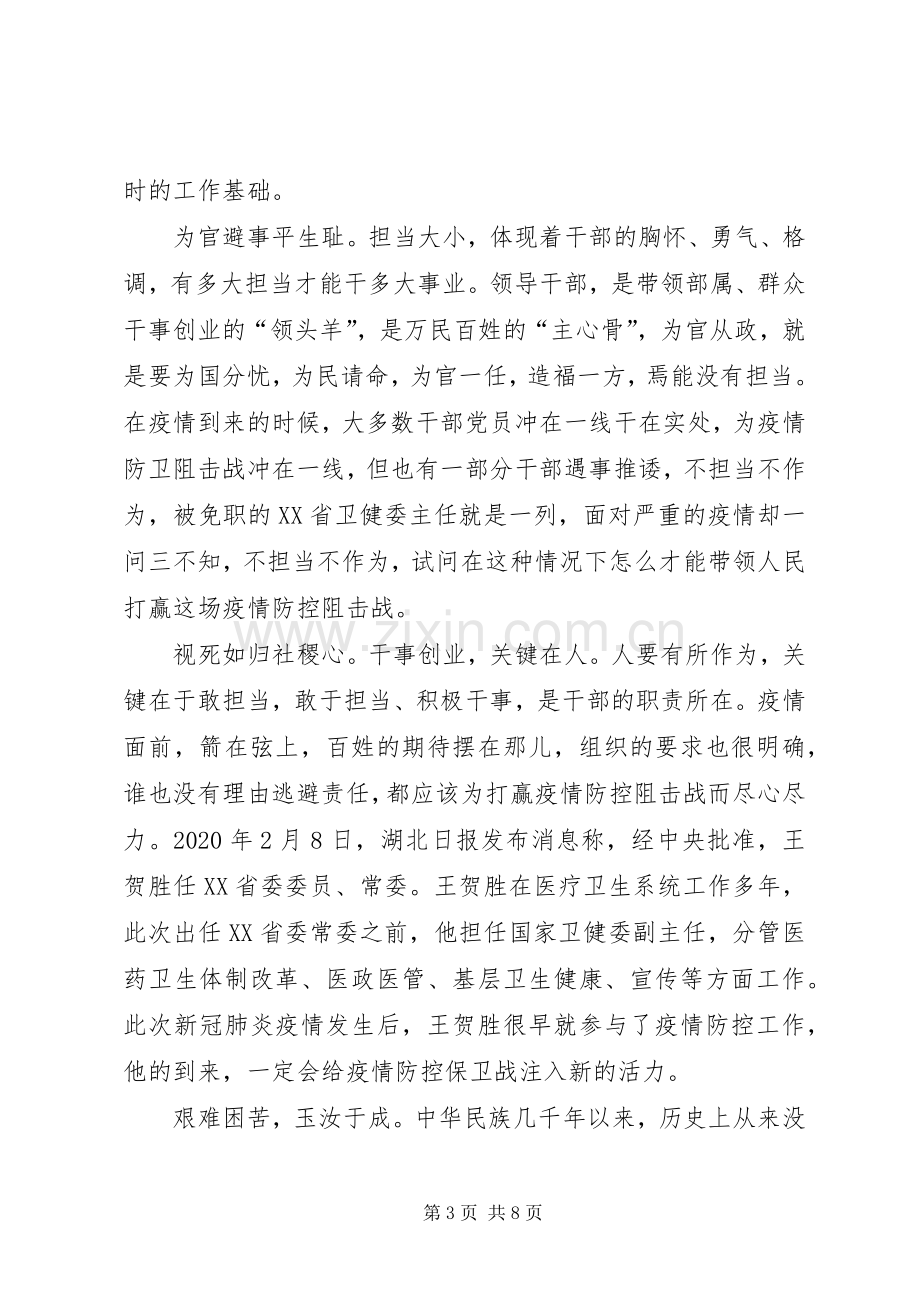 观看援鄂抗疫英雄事迹报告会心得观后感【多篇】.docx_第3页