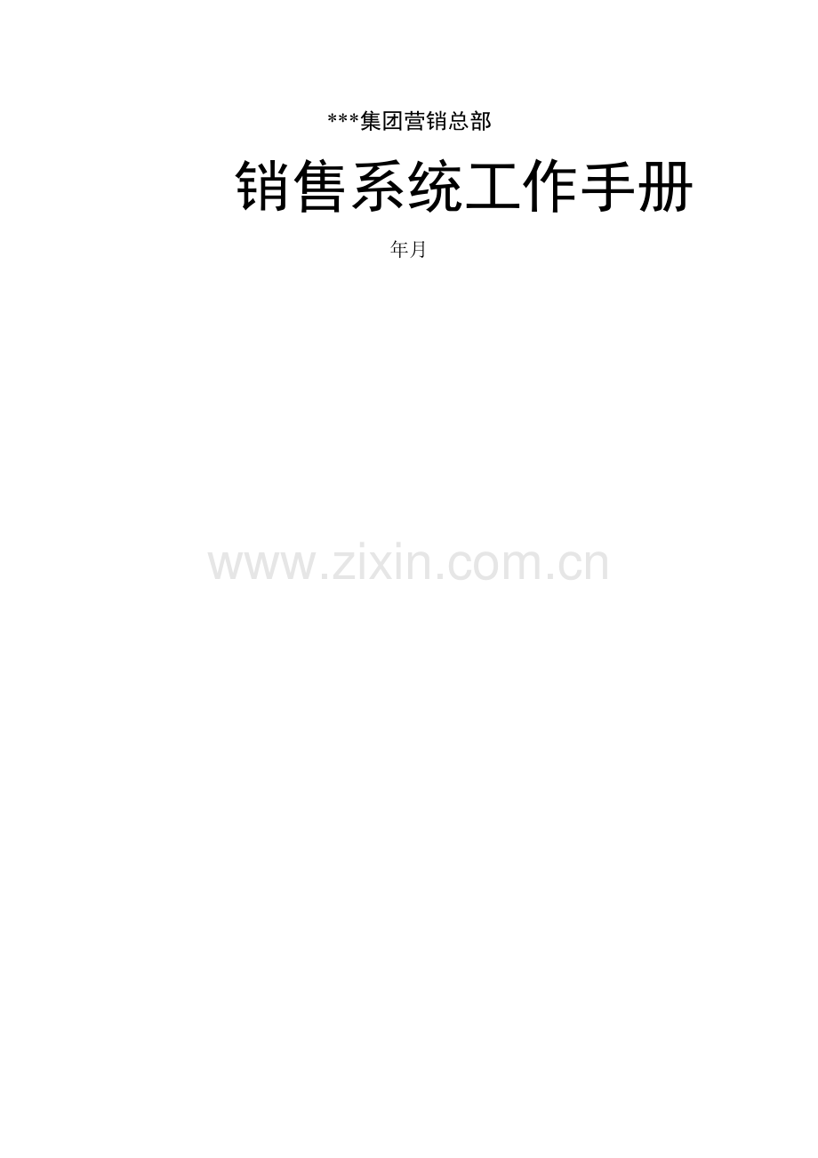 销售系统工作手册).docx_第1页