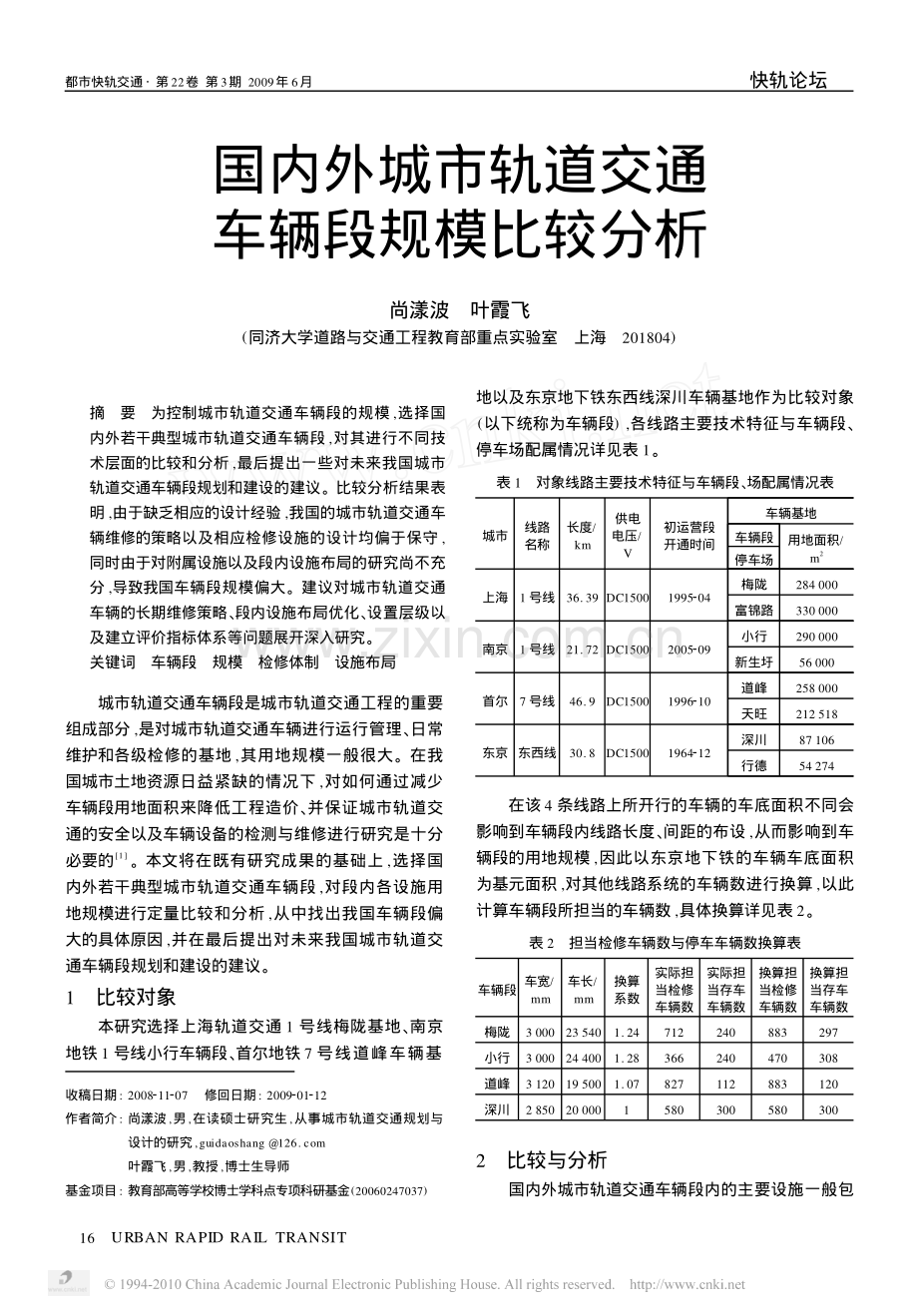 国内外城市轨道交通车辆段规模比较分析.pdf_第1页