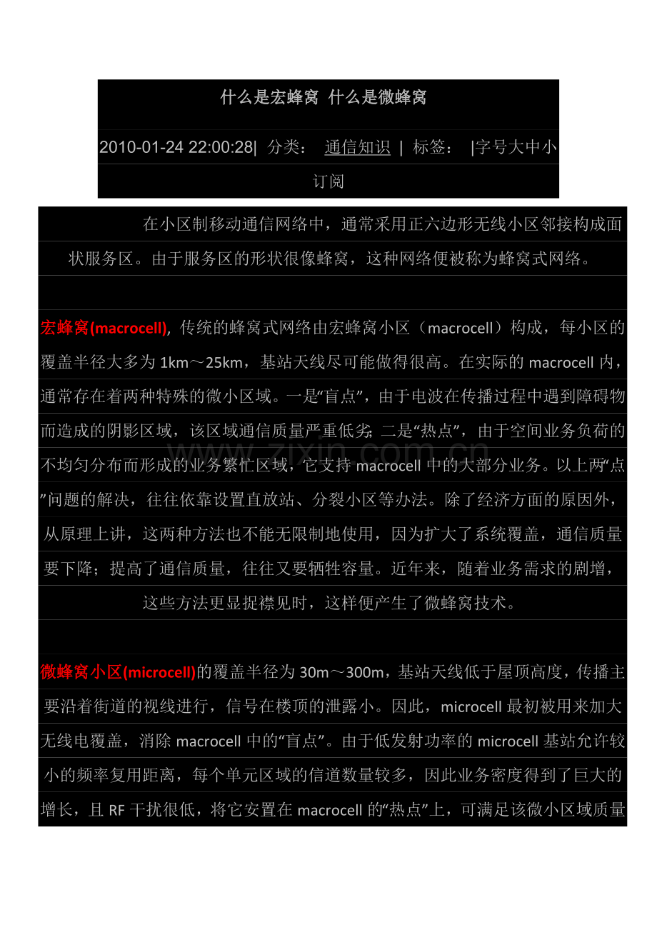 什么是宏蜂窝 什么是微蜂窝.doc_第1页