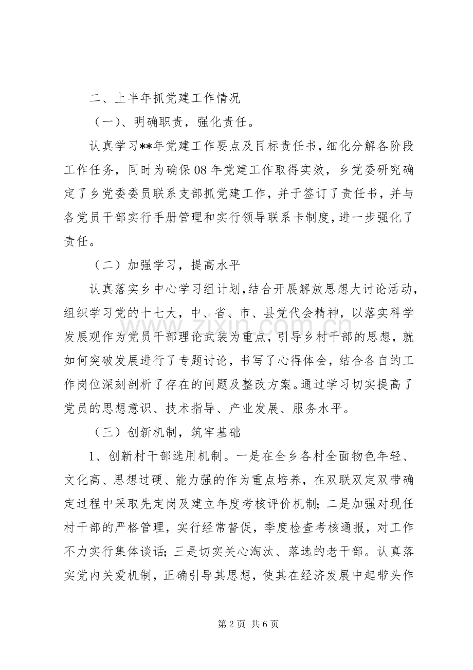 半年党建工作述职报告五.docx_第2页