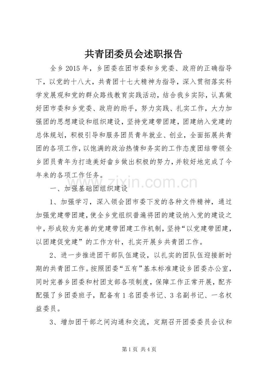 共青团委员会述职报告.docx_第1页