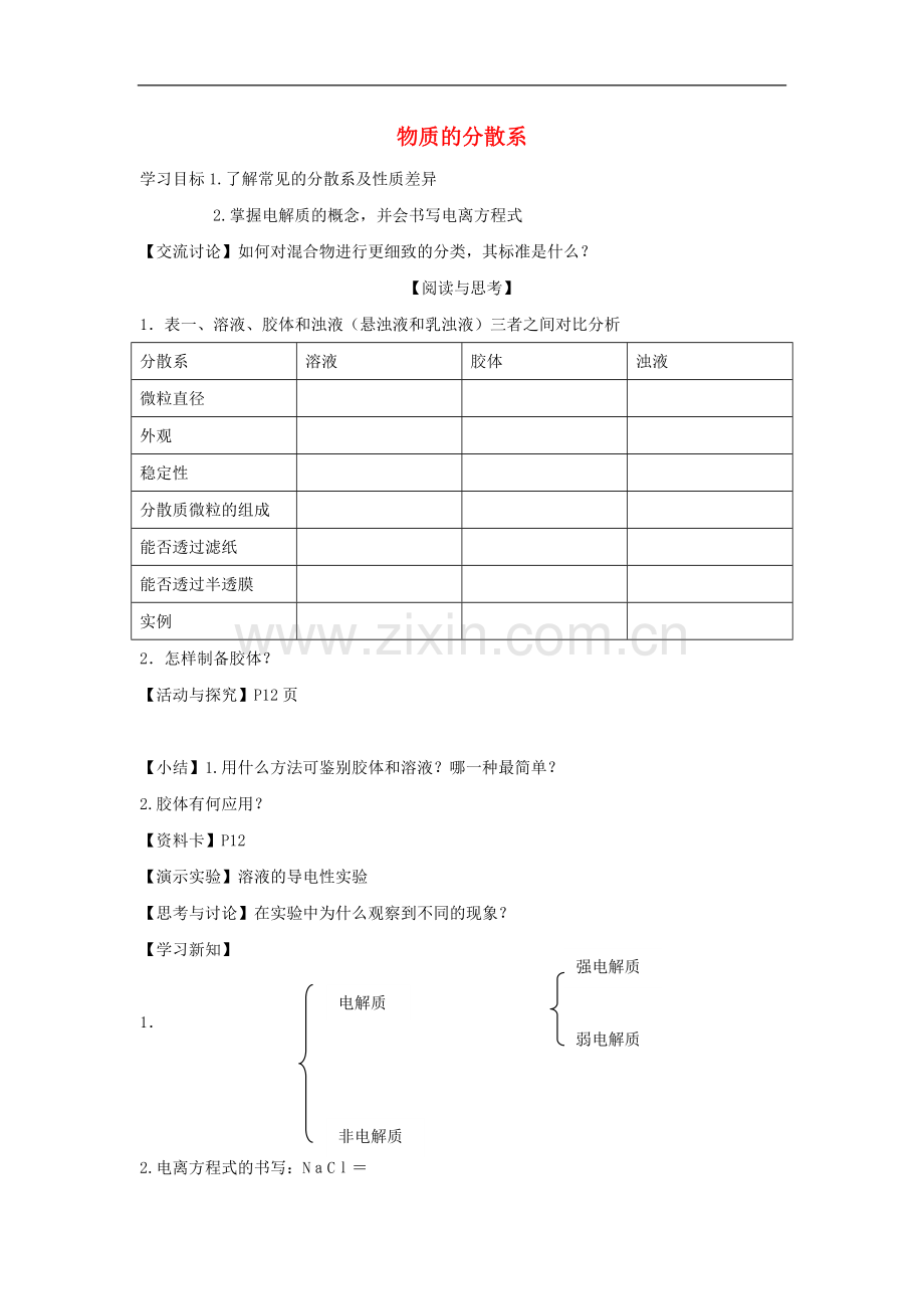 江苏淮阴中学2012高中语文-1.1-丰富多彩的化学物质(第4课时)学案-苏教版必修1.doc_第1页